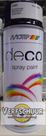 MOTIP Color Spray HG 400ml 01602 RAL9005 DIEPZWART