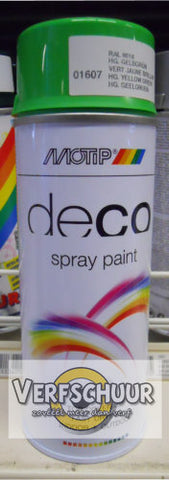 MOTIP Color Spray HG 400ml 01607 RAL6018 GEELGROEN
