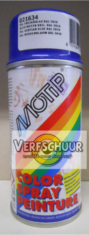 MOTIP Color Spray HG 150ml 021634 RAL 5010 MIDDENBLAUW