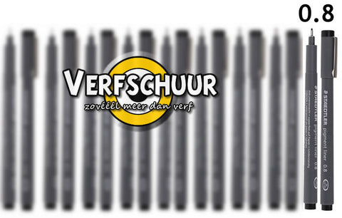 pigment liner fineliner 0,8 mm zwart 308 08-9