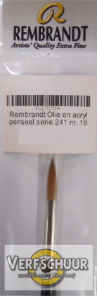 Rembrandt Olie en acryl penseel rood marterhaar serie 241 nr. 18