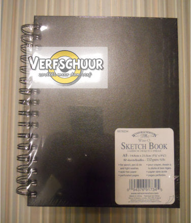 W&N. SKETCH BOOK SPIRAAL 110gr. 80v. A5 6673010