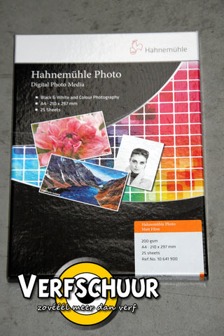 Hahnemühle Photo Matt Fibre 200gr DIN A4 25v 10641900