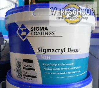 SIGMACRYL DECOR MATT WIT 2.5 L