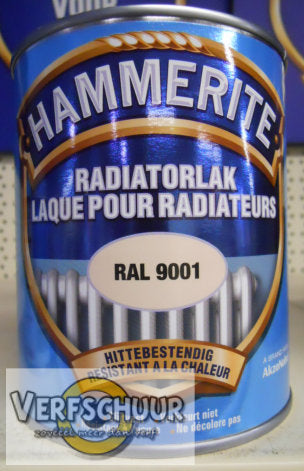 Hammerite Radiatorlak RAL9001 750ml