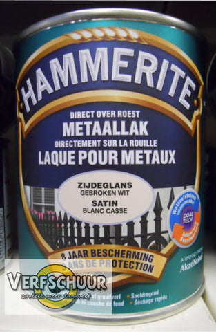 Hammerite Metaallak Zijdeglans Gebroken wit 750ml