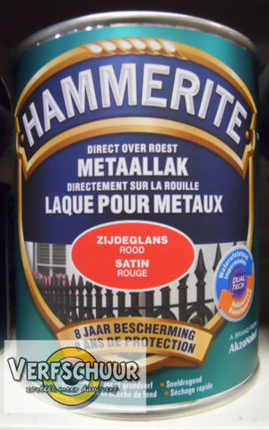 Hammerite Metaallak Zijdeglans rood 750ml