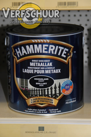Hammerite Hoogglanslak zwart 2.5L