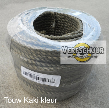 Touw Kaki 8mm x 100m 3-streng