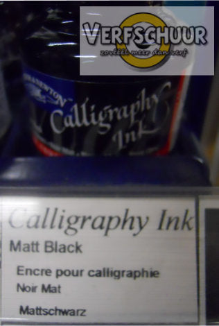 W&N. CALLIGRAPHY INK 30 ML. black matt bouch.rouge 1110030