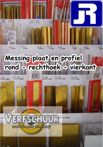 Messing vierkant buis 305x1.5mm 1 stuks ks149