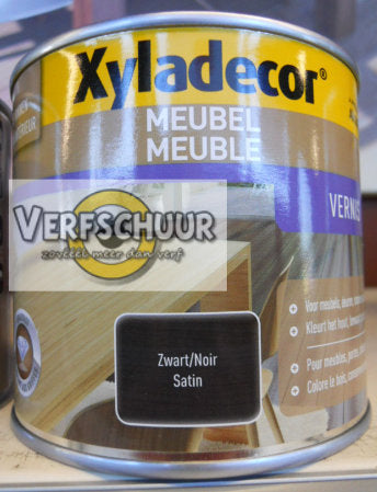 XY Meubelvernis Satin 0,5L zwart