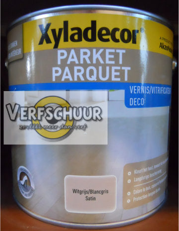 XY Parketvernis Deco satin witgrijs 2,5L