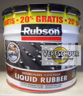 Rubson Liquid Rubber zwart 10L + 20% PROMO