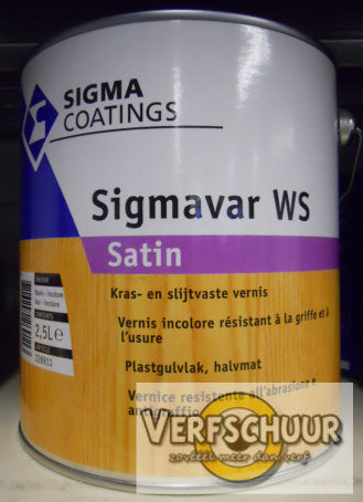 SIGMAVAR WS SATIN VERNIS KLEURLOOS 2.5 L