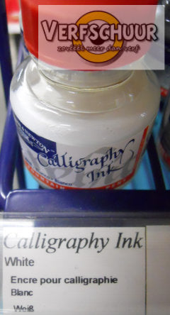 W&N. CALLIGRAPHY INK 30 ML. white ! bouchon rouge 1110702