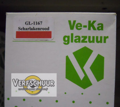 Ve-Ka poederglazuur scharlakenrood mat aardewerk 500gr GL-1167