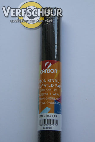 Canson golfcarton zwart 300g 0.5x0.7m 200992620