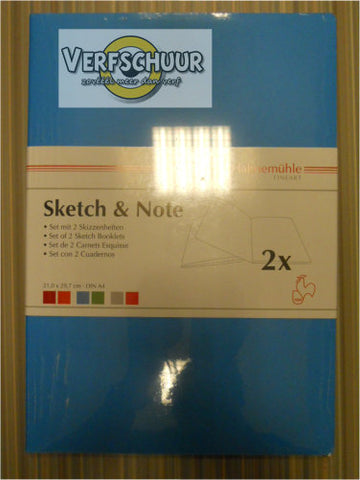 Hahnemühle Sketchbook groen/blauw A4 125gr 2x20vel 10628882