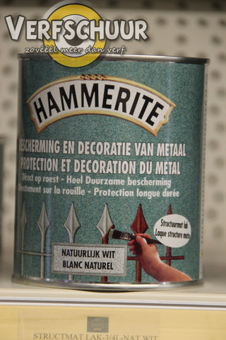 Hammerite Metaallak Structuur Natuurlijk wit 750ml