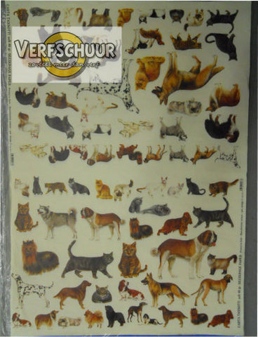 Decoupeerpapier 40gr 50x70 Hond/Poes 384.002-73