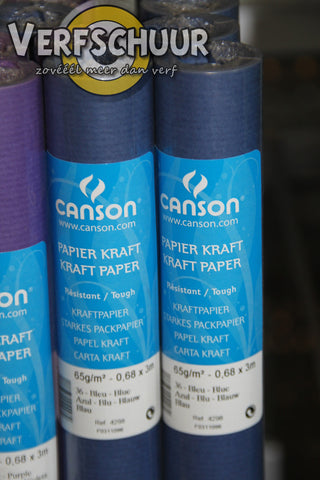 Canson kraftpapier blauw 65g/m 0.68x3m 36 C200004298