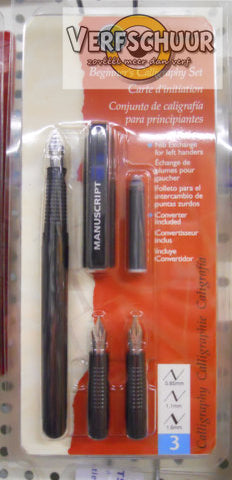 Manuscript beginner's calligraphy set 3 nip set MC1236