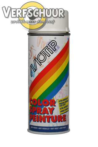 MOTIP color spray 400ml satijn 01650 RAL9010 HELDERWIT