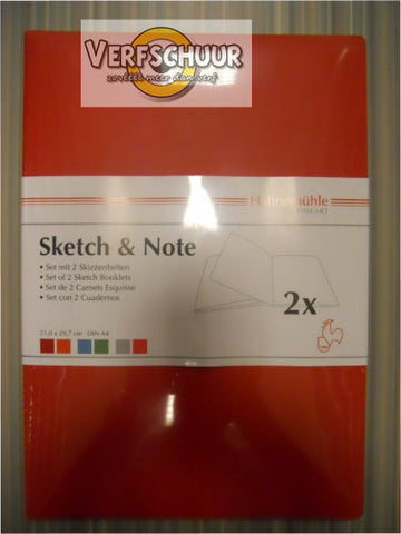 Hahnemühle Sketchbook oranje/rood A4 125gr 2x20vel