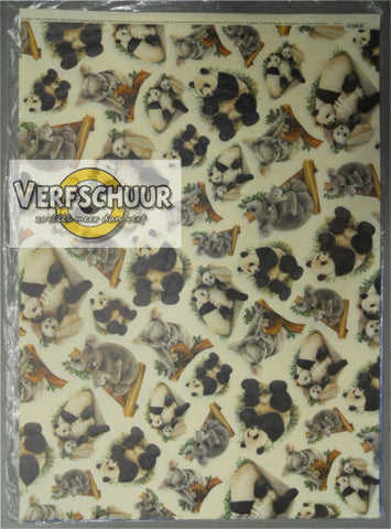 Decoupeerpapier 40gr 50x70 Panda/Koala 384.003-01