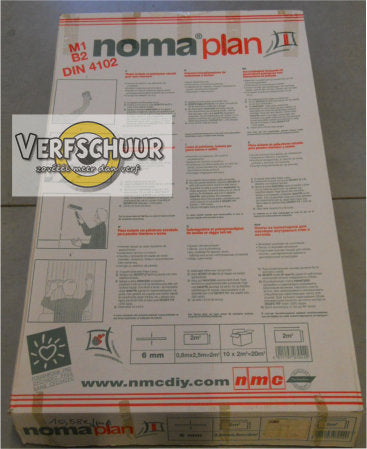 Noma plan 6mm 2.5m x 0.8m x 2,5m = 1PLAAT = 2m²