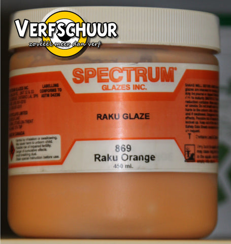 Kwastglazuur voor raku 450ml oranje (dk) sg-869p