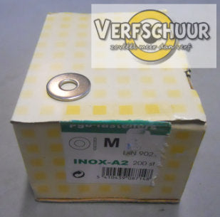 INOX A2 sluitringen DIN 9021 M6 (6,4/18/1,6mm) 200 ST