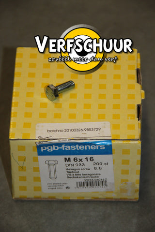 Tapbout verzinkt M6x16mm 200 stuks 850602