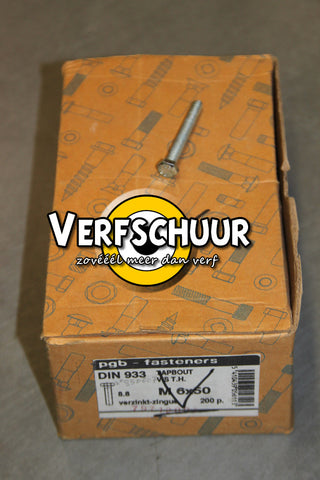 Tapbout verzinkt M6x50mm 200 stuks 850607