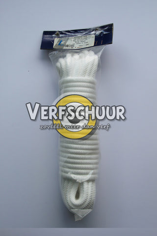 Gevlochten touw 100% PP 10mm-20m wit