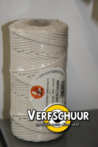 Gevlochten katoenkoord 3mm-100m