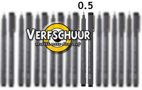 pigment liner fineliner 0,5 mm zwart  308 05-9
