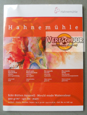 Hahnemühle watercolour fijn 300gr/24x32cm  10vel 10628145