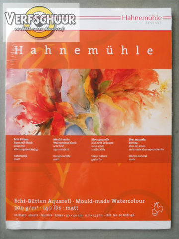 Hahnemühle watercolour 300gr/30x40cm fijn 10vel 10628146