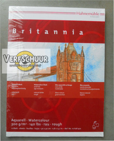 Britannia watercolour 300gr/30x40cm grof 10628972
