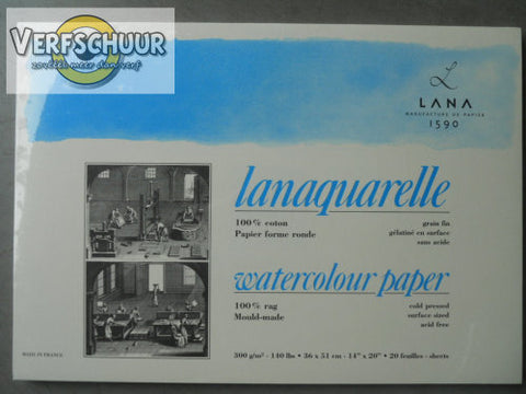 Lanaquarelle 100% coton 300 gr/m² 360x510mm 15023353