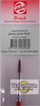 Talens aquarel gouache penseel pony geitenhaar serie 150 nr. 4  90915004