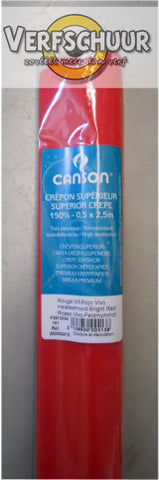 Canson crepepapier topkwaliteit helsteenrood 0.5x2.5m C200002413