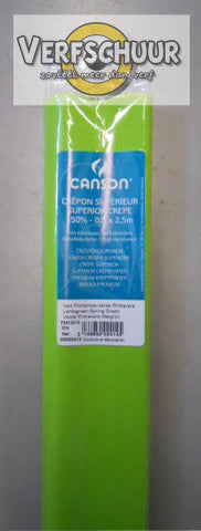 Canson crepepapier topkwaliteit lentegroen 0.5x2.5m C200002414