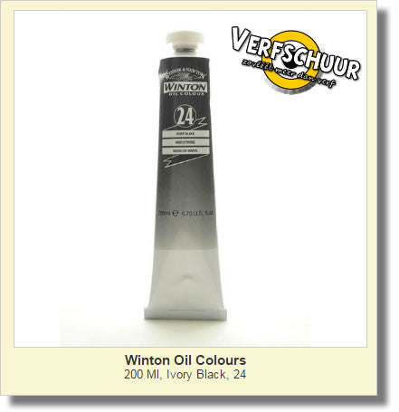 W&N. WINTON OIL COL. TUBE 200 ML. ivory black 24 1437331