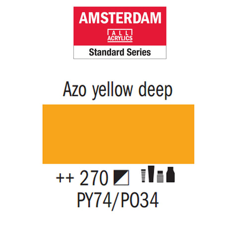 Amsterdam Acrylverf tube kleur:270 (120 ml Azogeel donker) serie:*