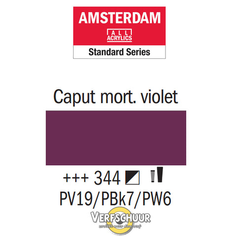 Amsterdam Acrylverf tube kleur:344 (120 ml Caput mortuum violet) serie:*