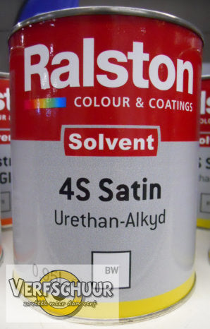 4S Satin lakverf solvent basis BW 1L