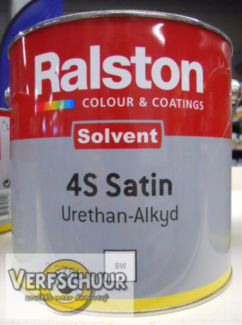 4S Satin lakverf solvent basis BW 2,5L